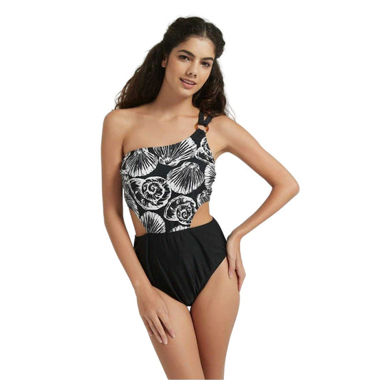 Shell - Front - Be You Womens-Ladies Seashells One Piece Swimsuit