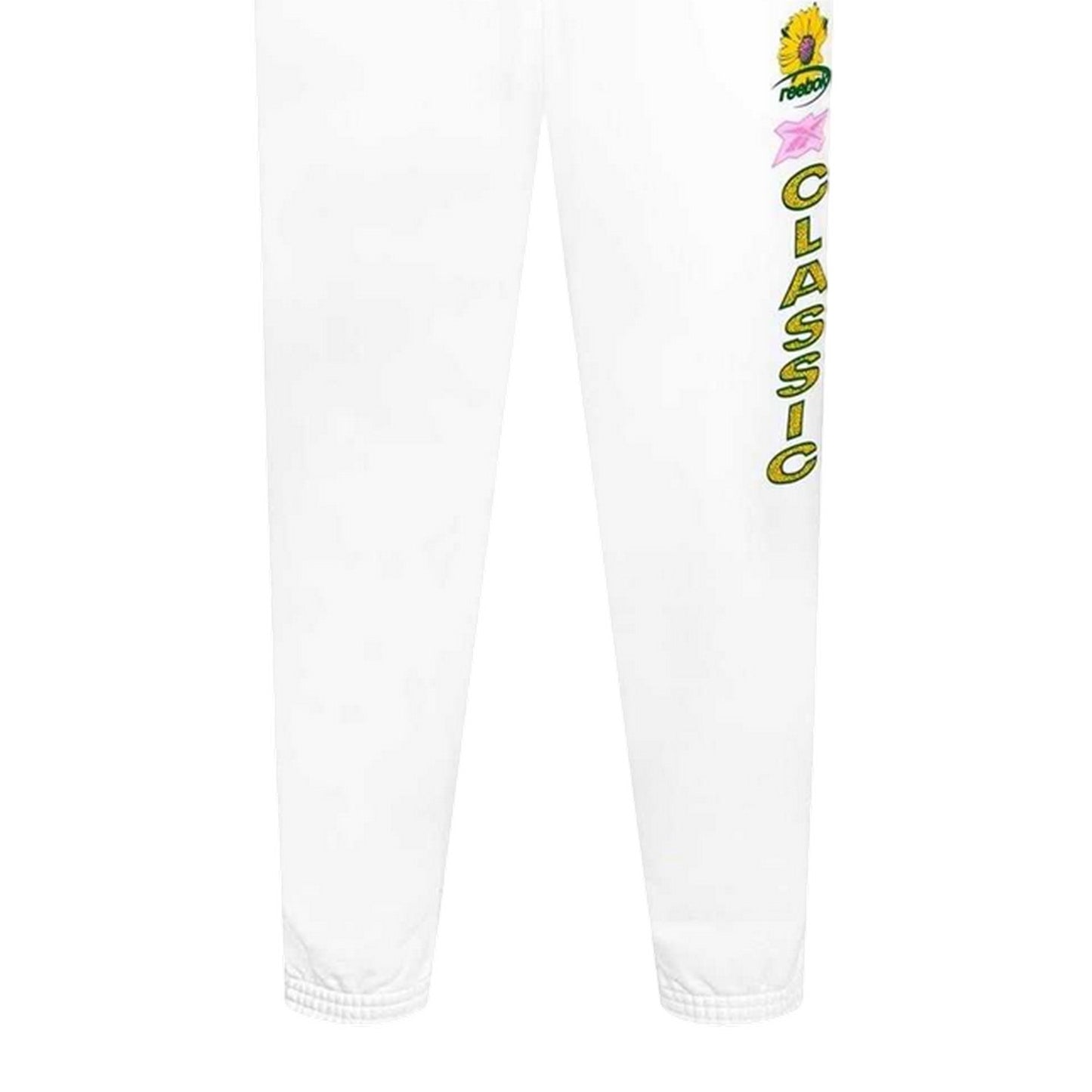 White - Lifestyle - Reebok Unisex Adult Classic Graphic Print Relaxed Fit Jogging Bottoms
