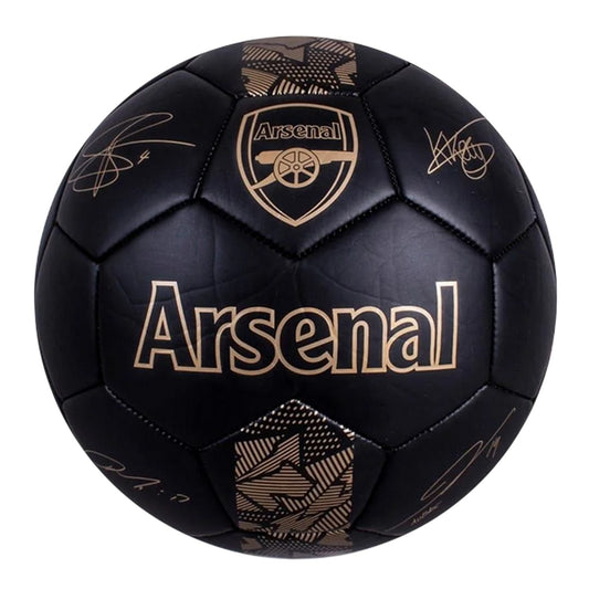 Black - Front - Arsenal Phantom PVC Logo Football