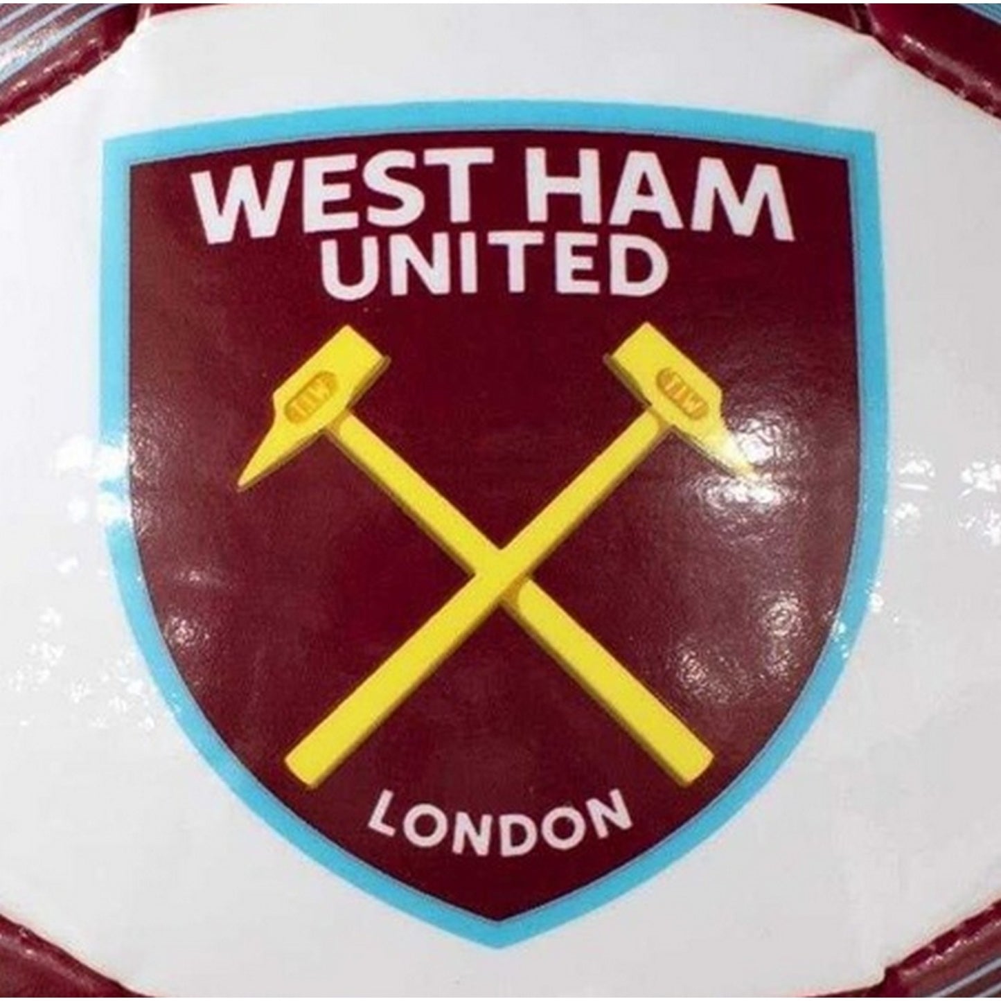 Maroon-White - Side - West Ham United FC Crest Polyurethane Training Football