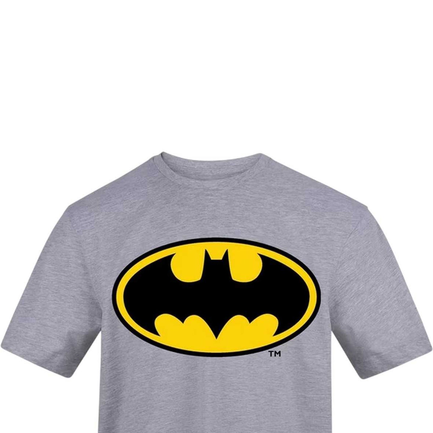 Grey - Side - Batman Unisex Adult Batman Logo T-Shirt