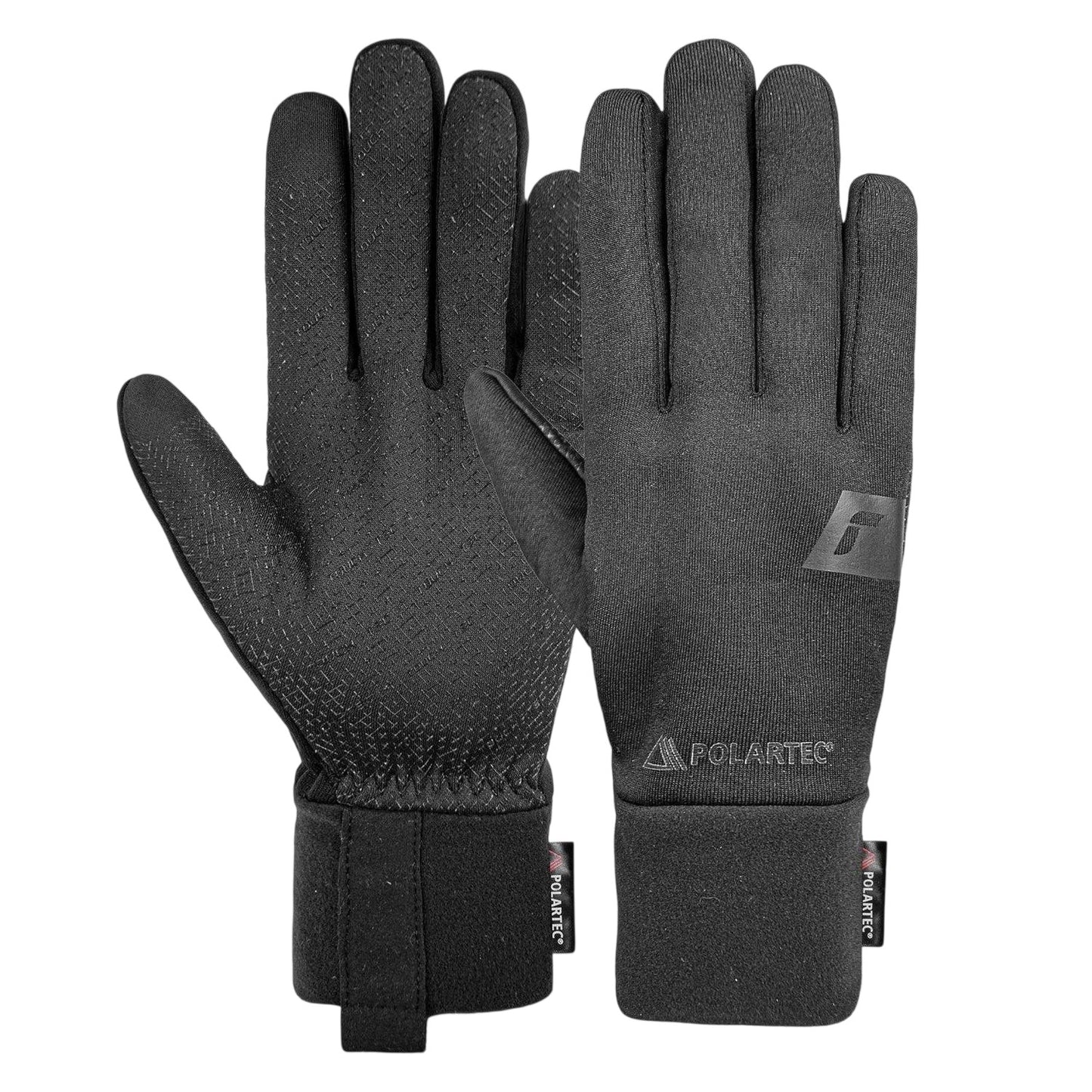 Black - Side - Reusch Unisex Adult Polartech Cycling Gloves