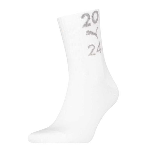 White - Front - Puma Womens-Ladies Glow 99 Crew Socks