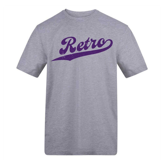Grey - Front - AWD Unisex Adult Music Retro Cotton T-Shirt