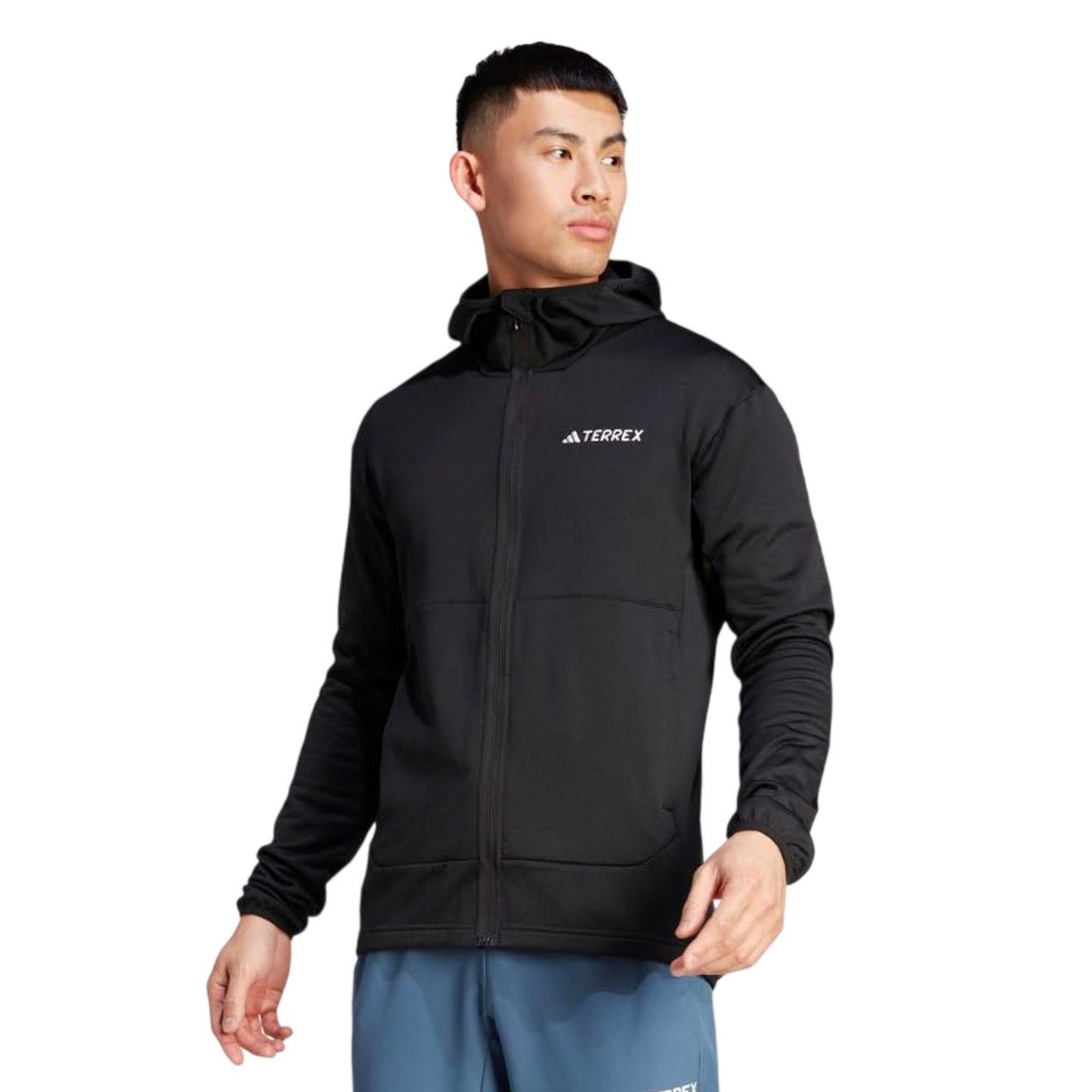 Black - Side - Adidas Mens Terrex Xperior Lightweight Fleece Jacket