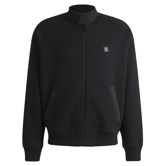 Black - Front - Hugo Mens Diwano Fleece Jacket