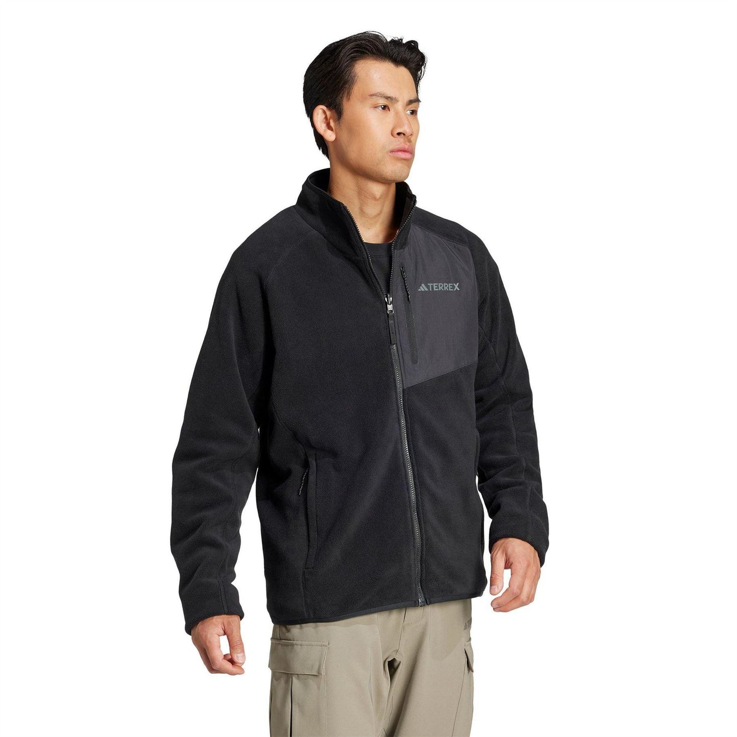 Black - Pack Shot - Adidas Mens Terrex Outdoor Fleece Jacket