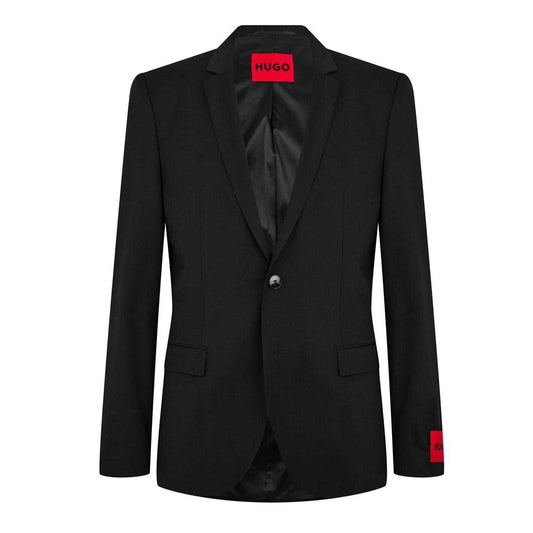 Black - Front - Hugo Boss Mens Arti Slim Blazer