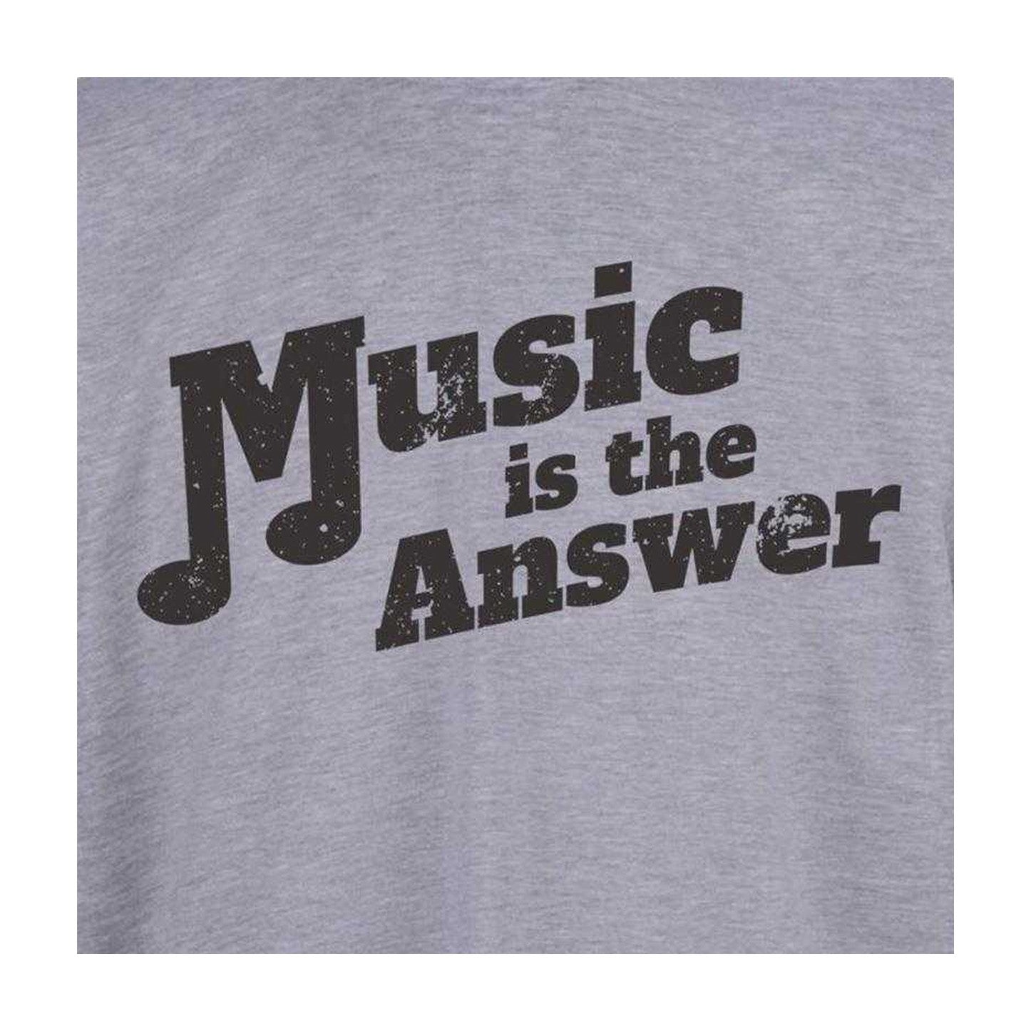 Grey - Side - AWD Unisex Adult Music Is The Answer T-Shirt