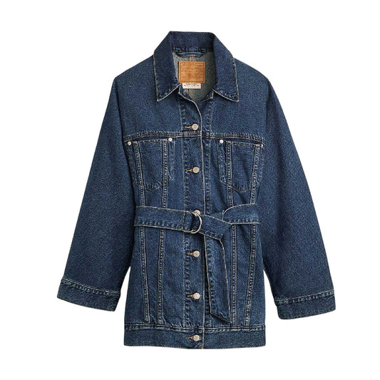Denim - Front - Levis Womens-Ladies Denim Flap Pocket Trucker Jacket