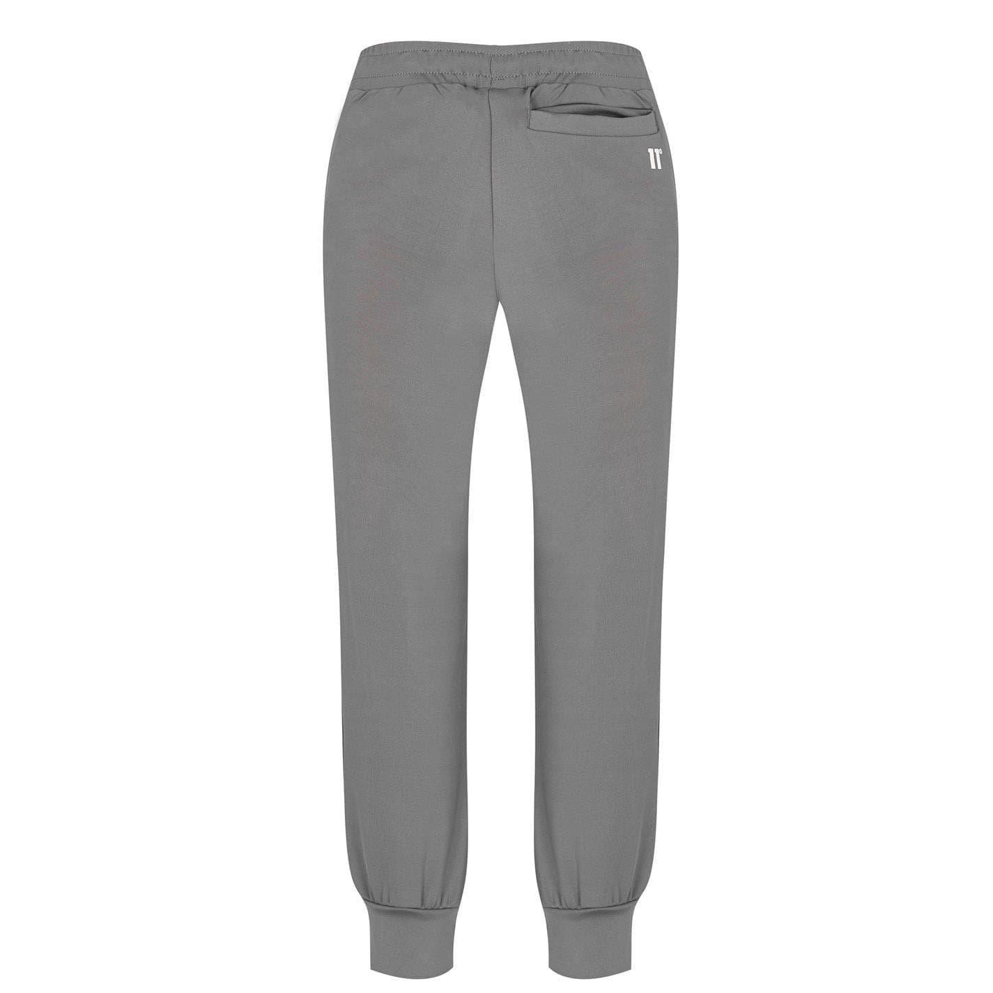 Steel-White - Pack Shot - 11 Degrees Childrens-Kids Full Zip Long-Sleeved Tracksuit