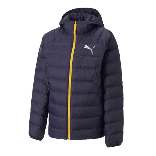 Navy - Front - Puma Childrens-Kids Logo Hooded Jacket