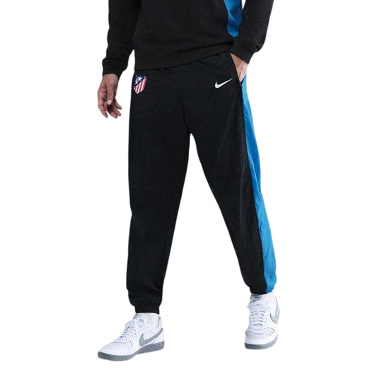 Black-Blue - Front - Nike Mens Atletico Madrid Mid Rise Tracksuit Bottoms