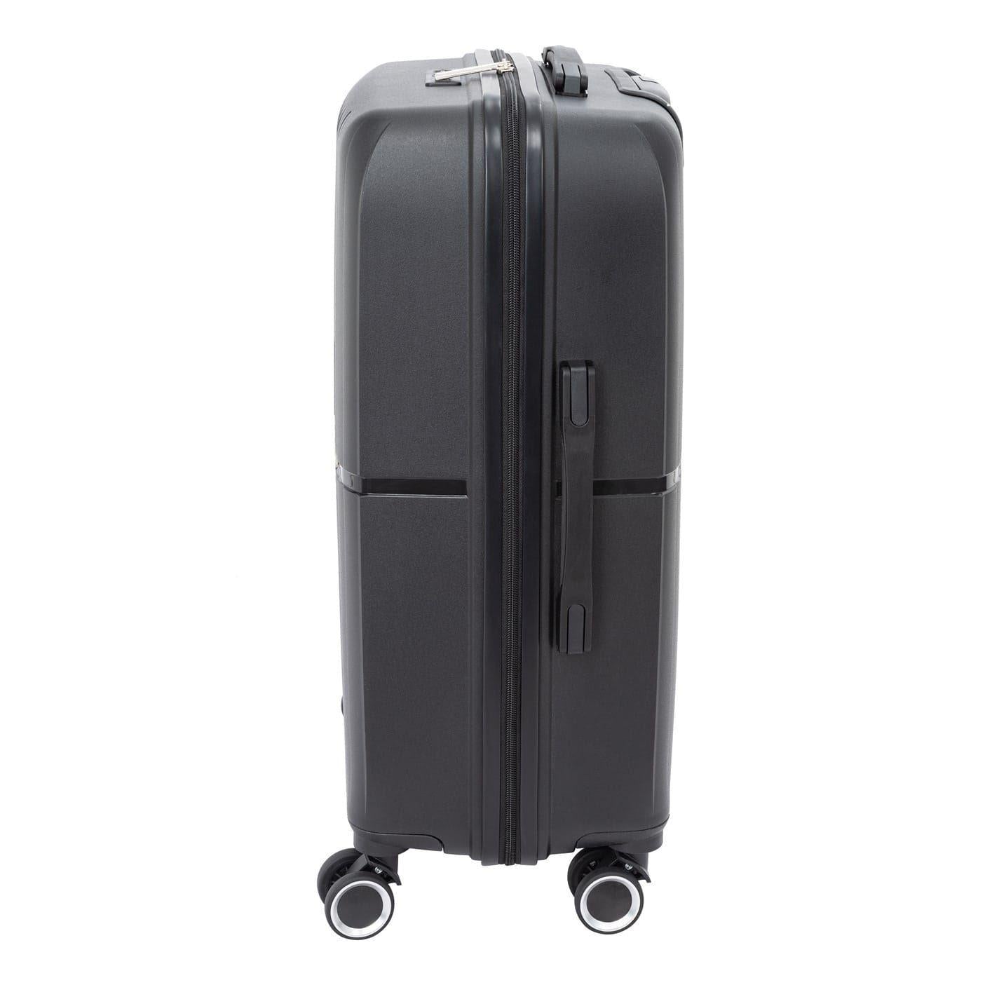 Black - Side - Linea Linear Hardshell 4 Wheeled Suitcase