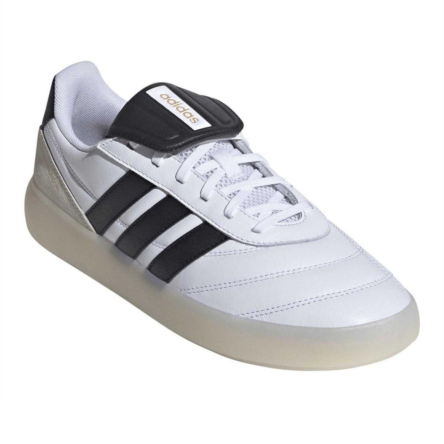 White-Black - Pack Shot - Adidas Mens Barreda 3 Stripes Leather Trainers