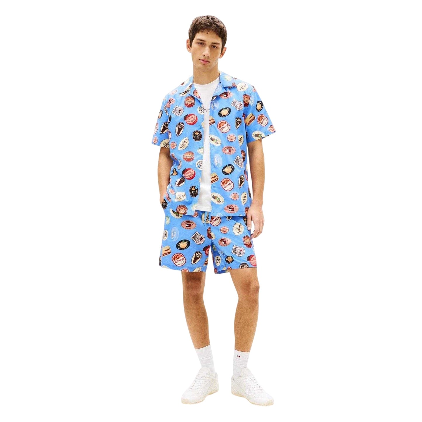 Twilight Blue - Lifestyle - Tommy Jeans Mens Emblems Track Shorts