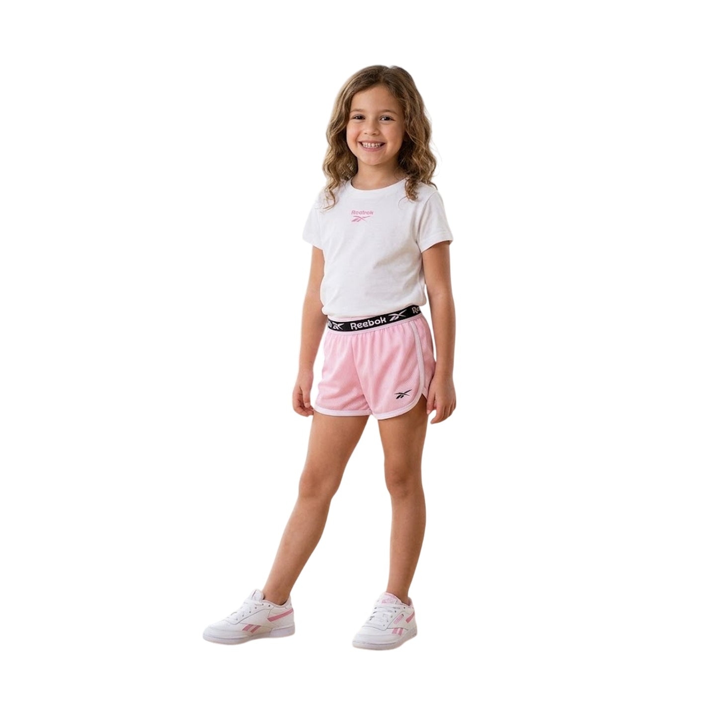 Black-Pink - Lifestyle - Reebok Girls Mesh Shorts (Pack of 2)