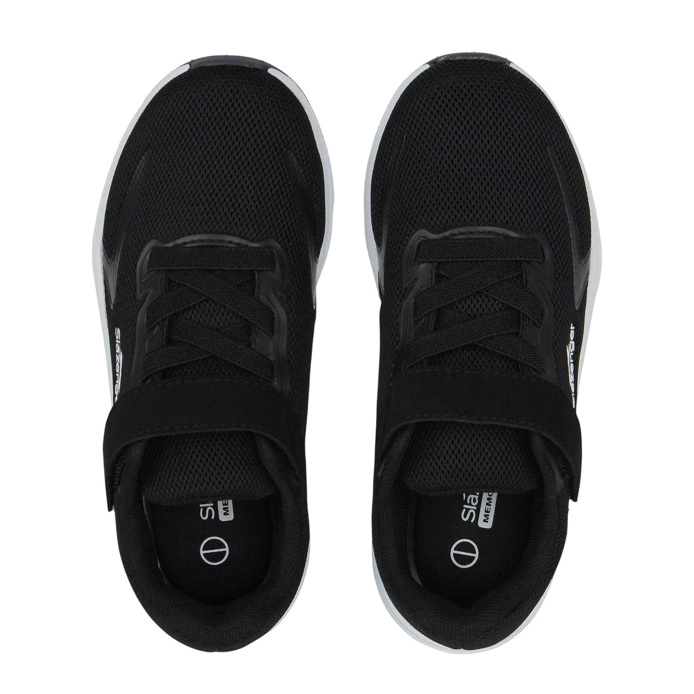 Black-White - Lifestyle - Slazenger Childrens-Kids Assent Hook and Loop Trainers