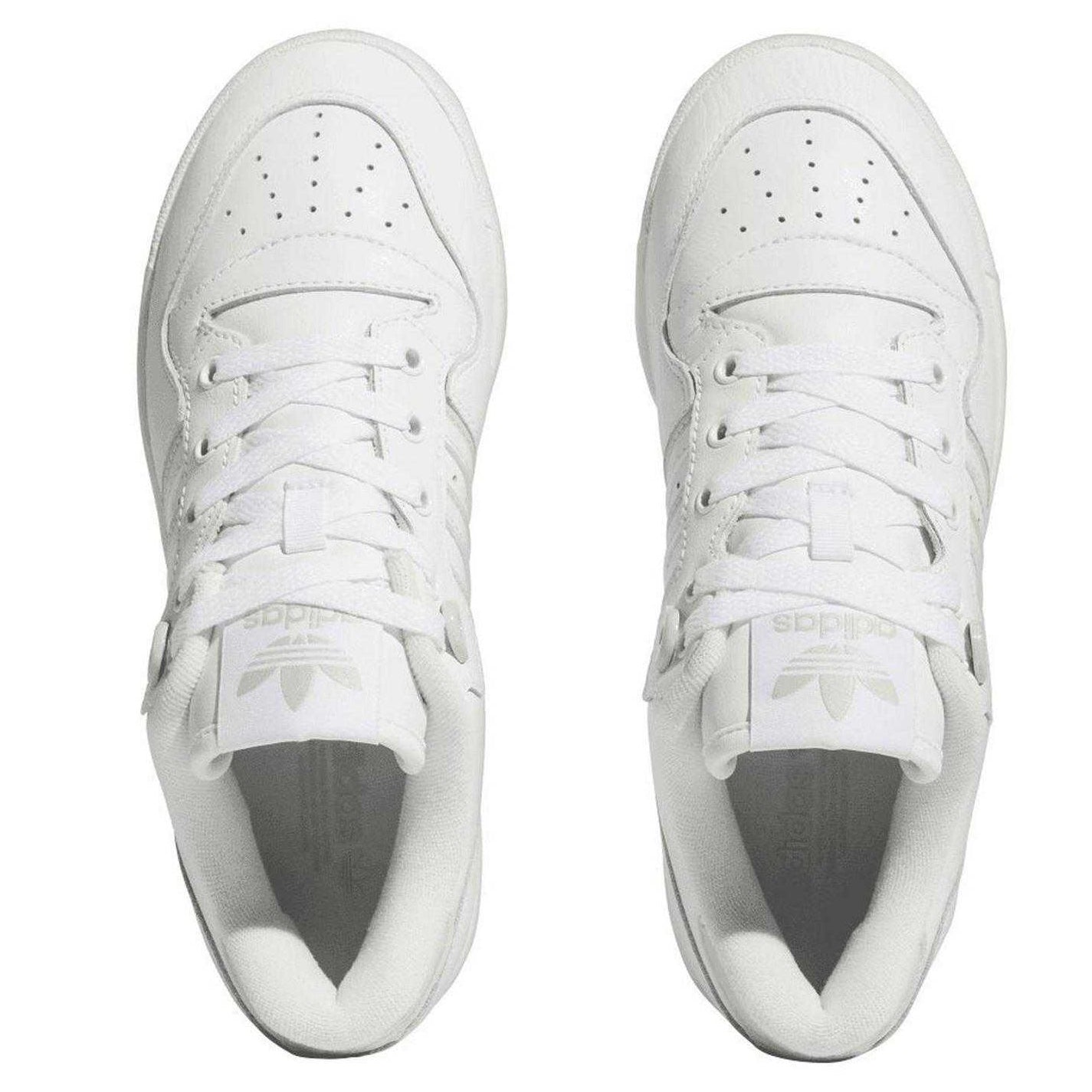 White - Lifestyle - Adidas Womens-Ladies Rivalry Leather Trainers