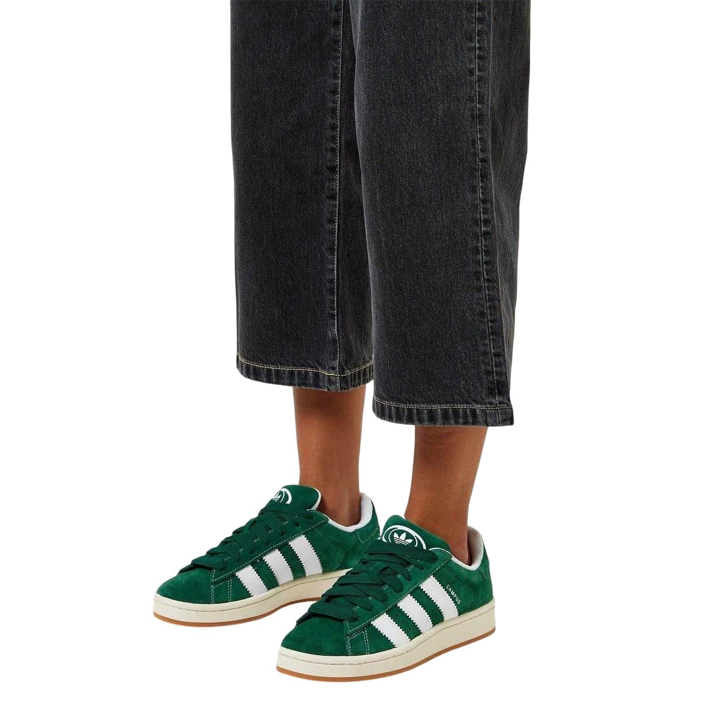 Dark Green-White - Lifestyle - Adidas Womens-Ladies Campus 00s Suede Trainers