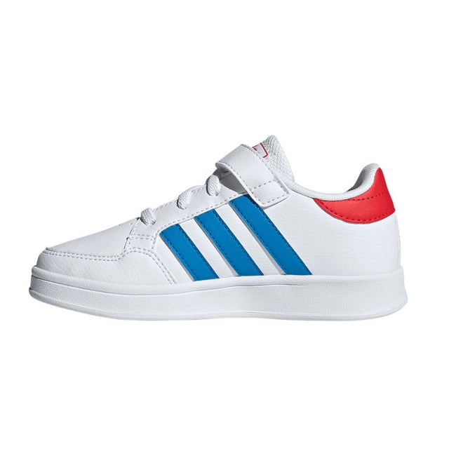White-Blue - Close up - Adidas Childrens-Kids Breaknet 2.0 Synthetic Leather Trainers