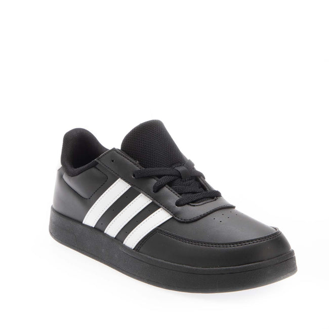 Black - Front - Adidas Childrens-Kids Breaknet 2.0 Synthetic Leather Trainers