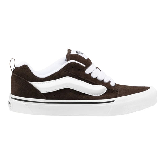 Brown - Front - Vans Womens-Ladies Knu Skool Suede Trainers