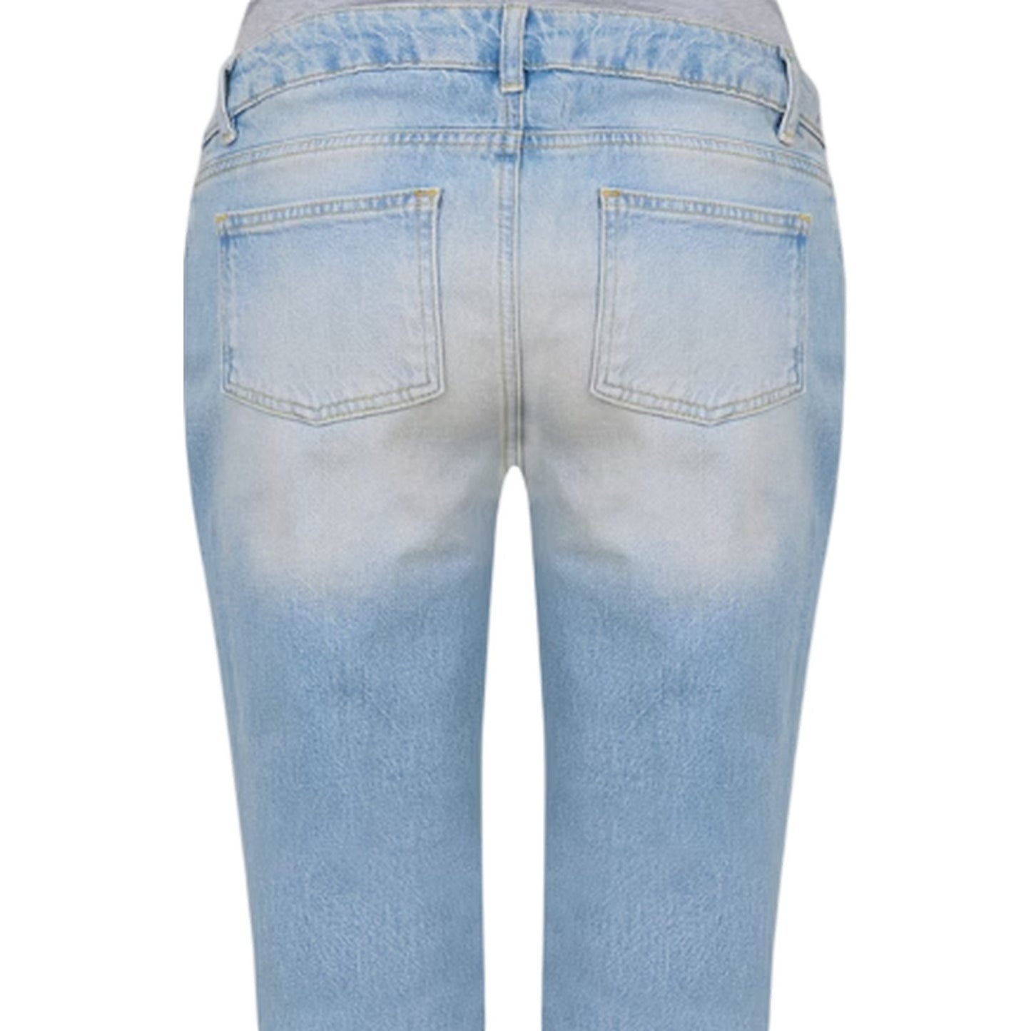 Light Denim Blue - Lifestyle - Mamalicious Womens-Ladies 5 Pockets Maternity Jeans