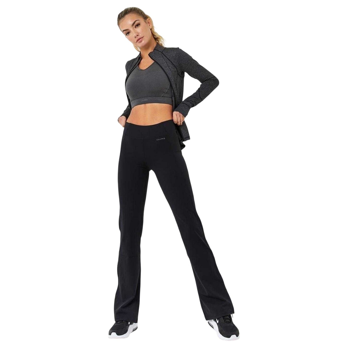 Black - Lifestyle - USA Pro Womens-Ladies Yoga Pants