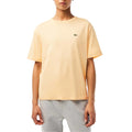 Yellow - Pack Shot - Lacoste Womens-Ladies Premium Cotton Crew Neck Boyfriend T-Shirt