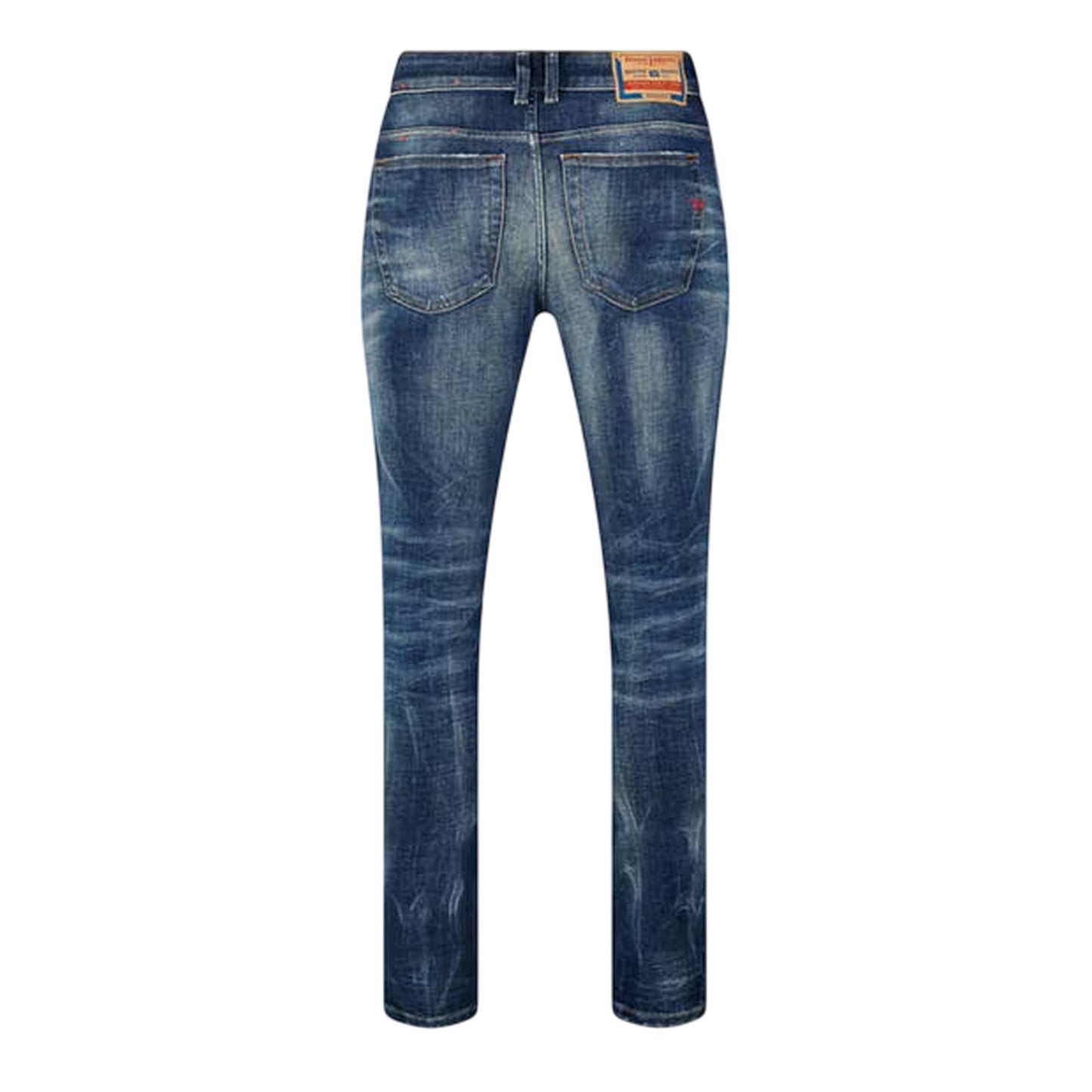 Medium Blue - Back - Diesel Mens Sleenker Organic Cotton Skinny Jeans