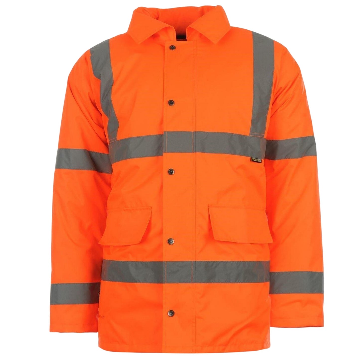 Orange - Side - Dunlop Unisex Adult Hi-Vis Safety Parka