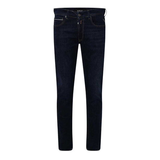 Blue - Front - Replay Mens 9zero1 Denim Straight Leg Jeans