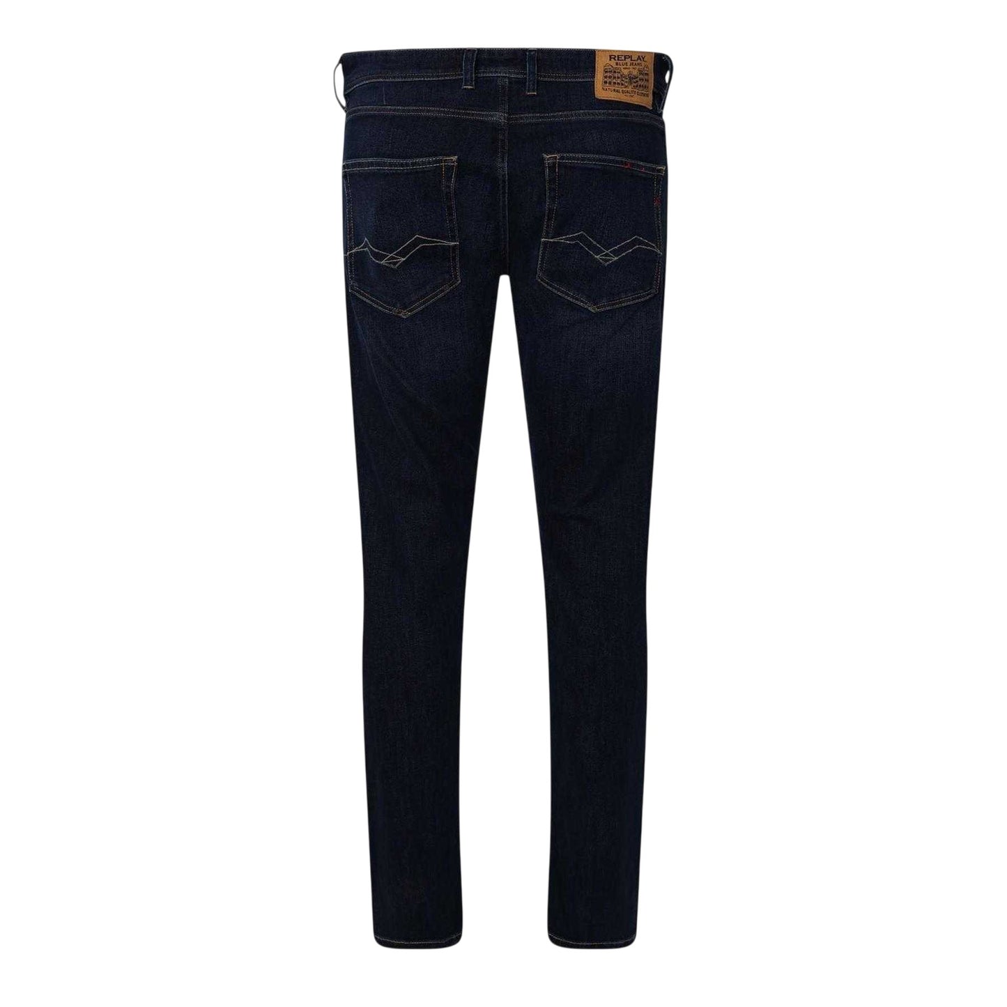 Blue - Back - Replay Mens 9zero1 Denim Straight Leg Jeans