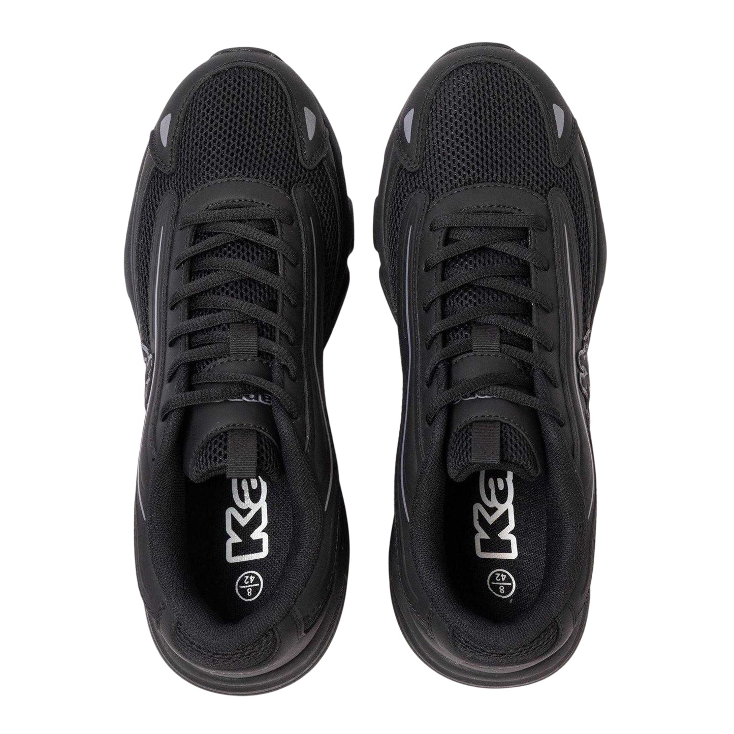 Black - Side - Kappa Mens Nerito Logo Trainers