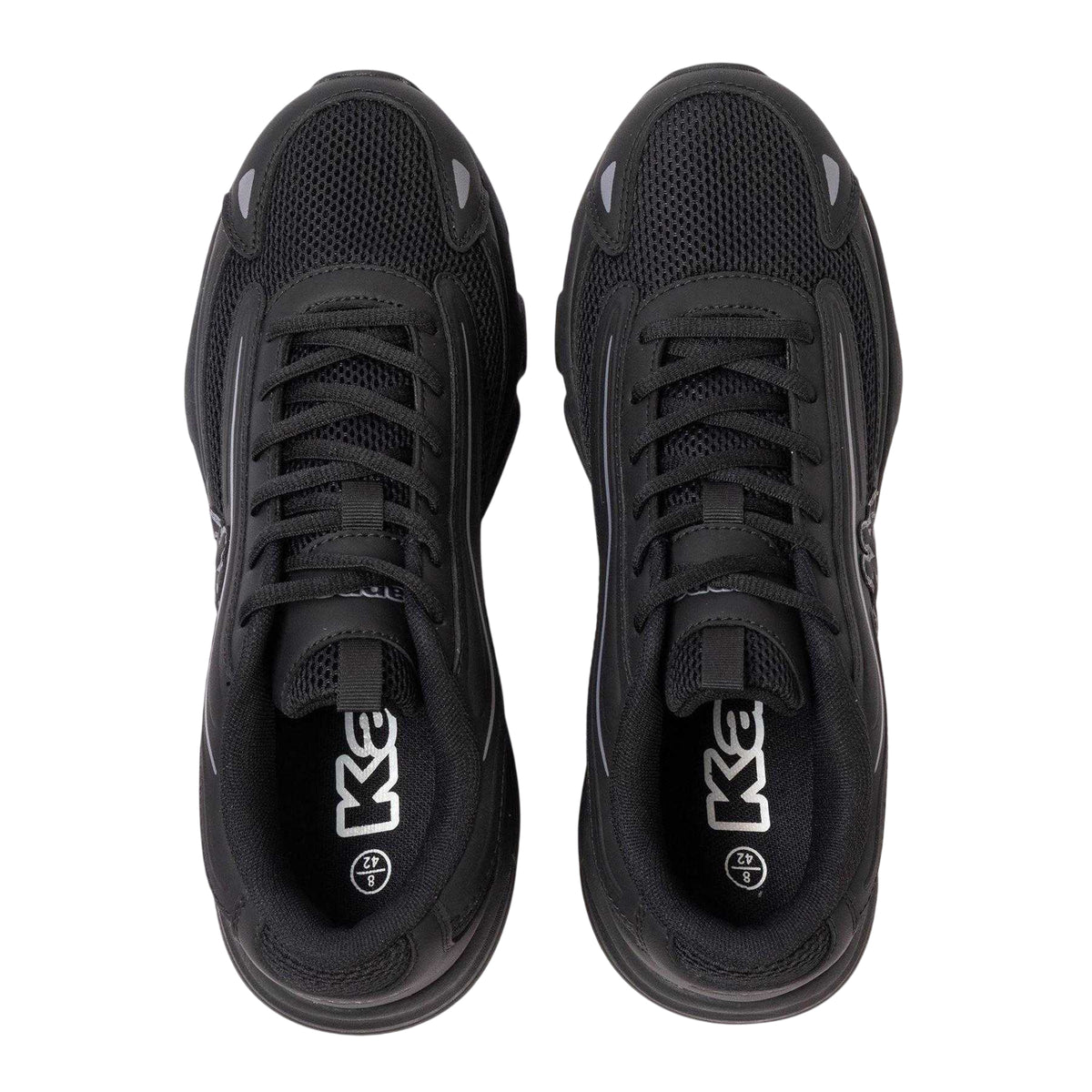 Black - Side - Kappa Mens Nerito Logo Trainers