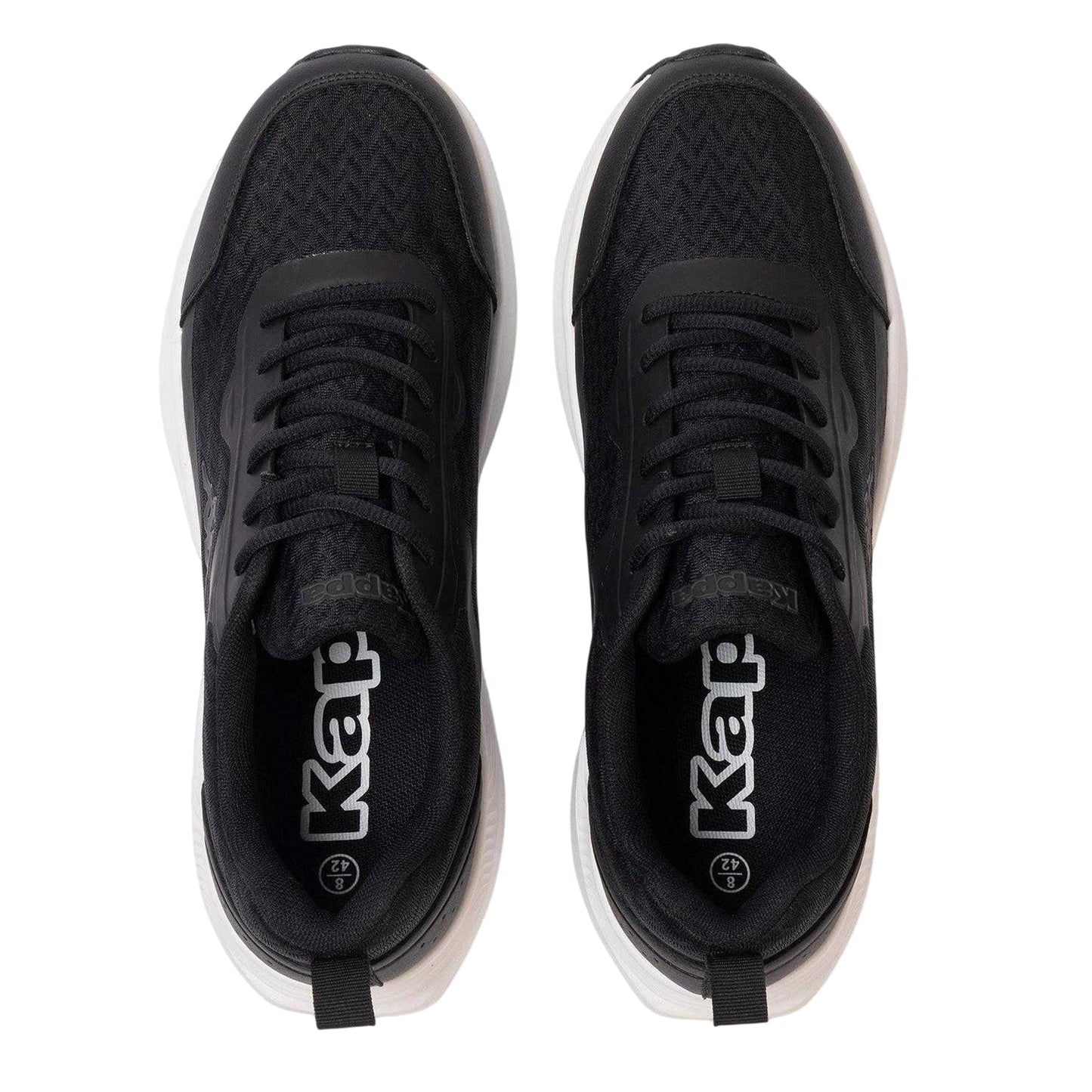 Black-White - Lifestyle - Kappa Mens Ripa Logo Low Cut Trainers