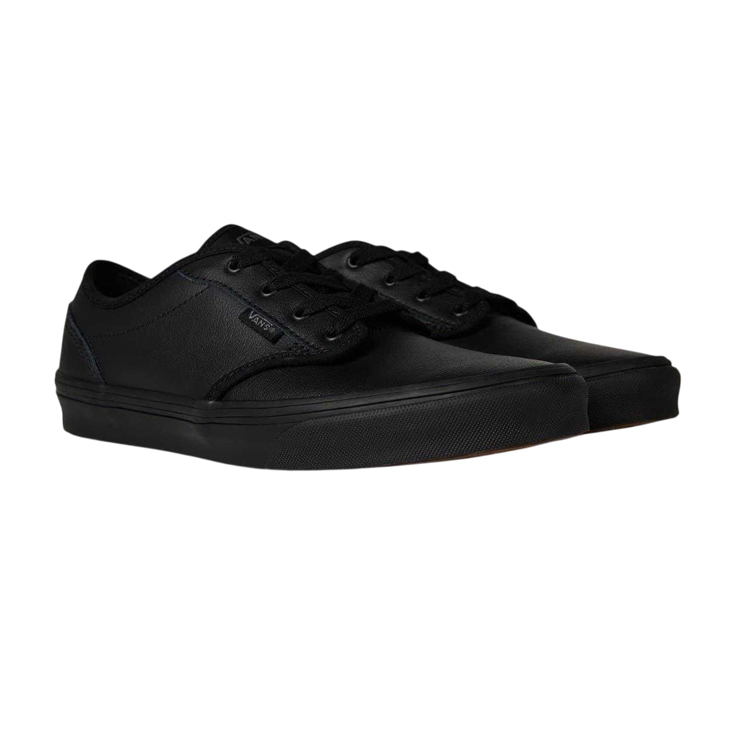 Black - Lifestyle - Vans Mens Atwood Leather Low Cut Flat Trainers