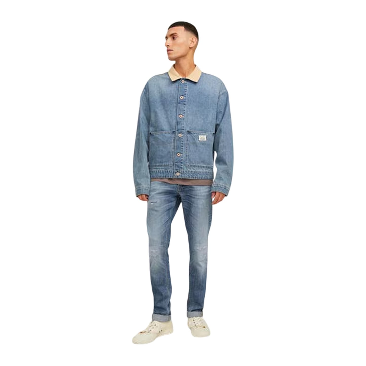 Blue Denim - Lifestyle - Jack And Jones Mens Bengaline Regular Jeans