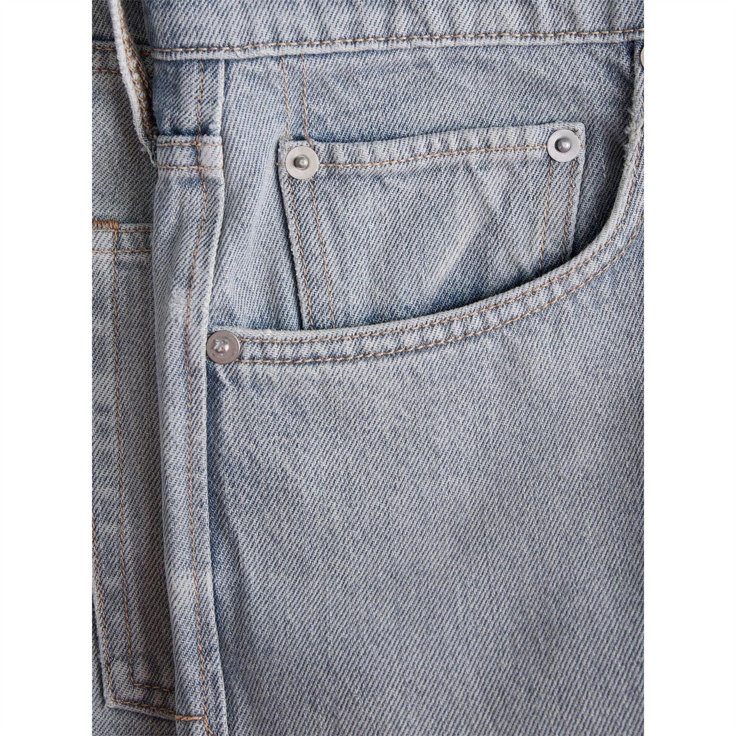Blue Denim - Lifestyle - Jack And Jones Mens Dave Classic 244 Wide Leg Jeans