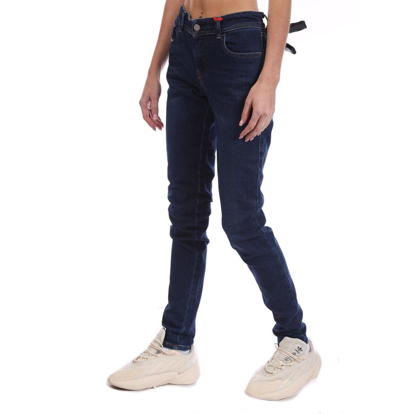 Blue - Pack Shot - Diesel Womens-Ladies 2018 Slandy Low Skinny Jeans