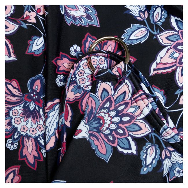 Black - Lifestyle - Speedo Womens-Ladies Floral Strappy One Piece Swimsuit