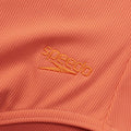 Orange - Side - Speedo Womens-Ladies Textured U-Back One Piece Swimsuit