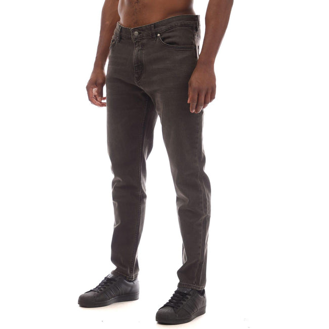 Grey - Front - Boss Mens Delaware3 Slim Jeans