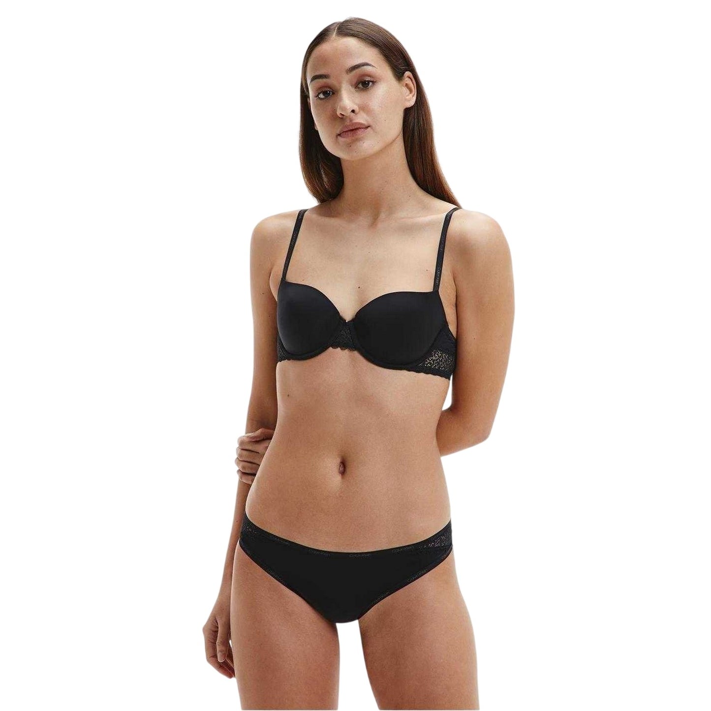 Black - Lifestyle - Calvin Klein Womens-Ladies Flirty Balcony Bra