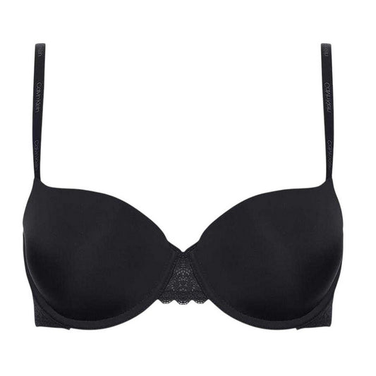 Black - Front - Calvin Klein Womens-Ladies Flirty Balcony Bra