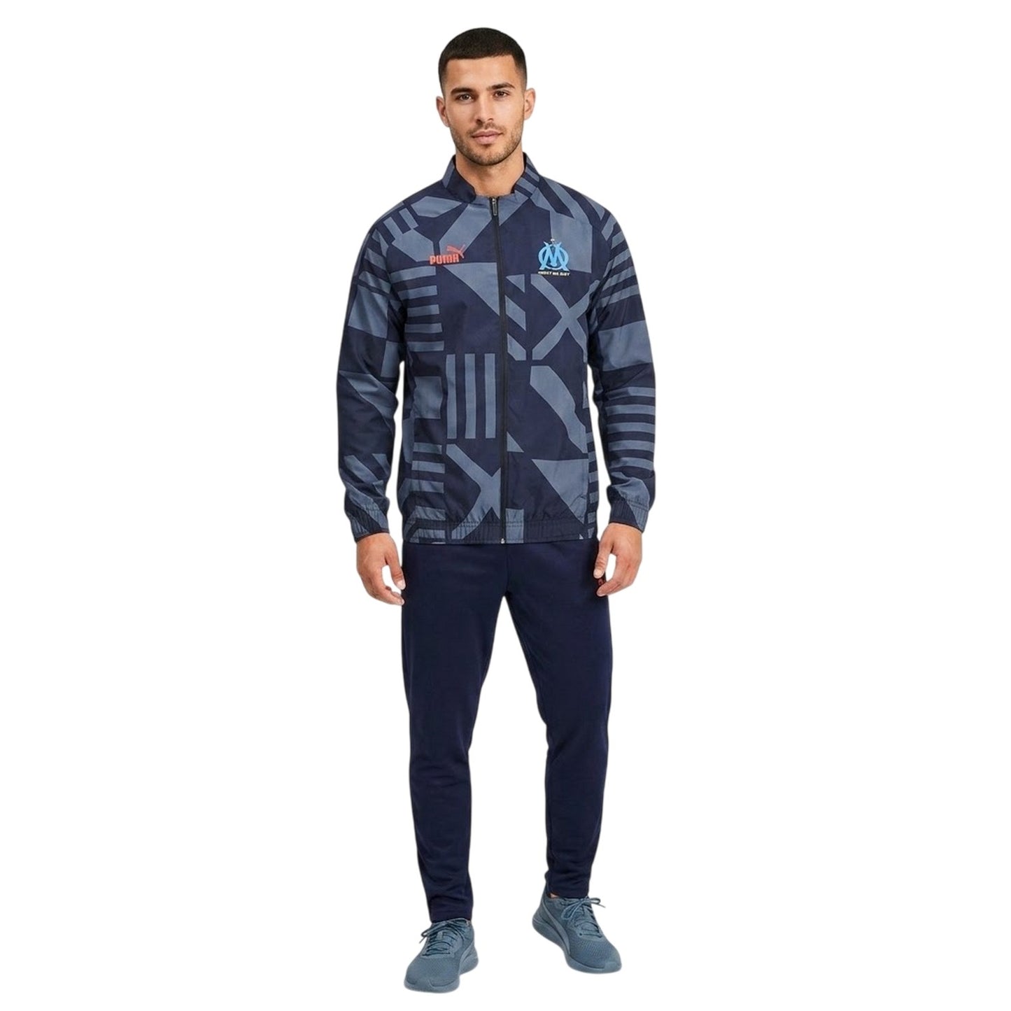 Night Blue - Lifestyle - Puma Mens Geometric Anorak