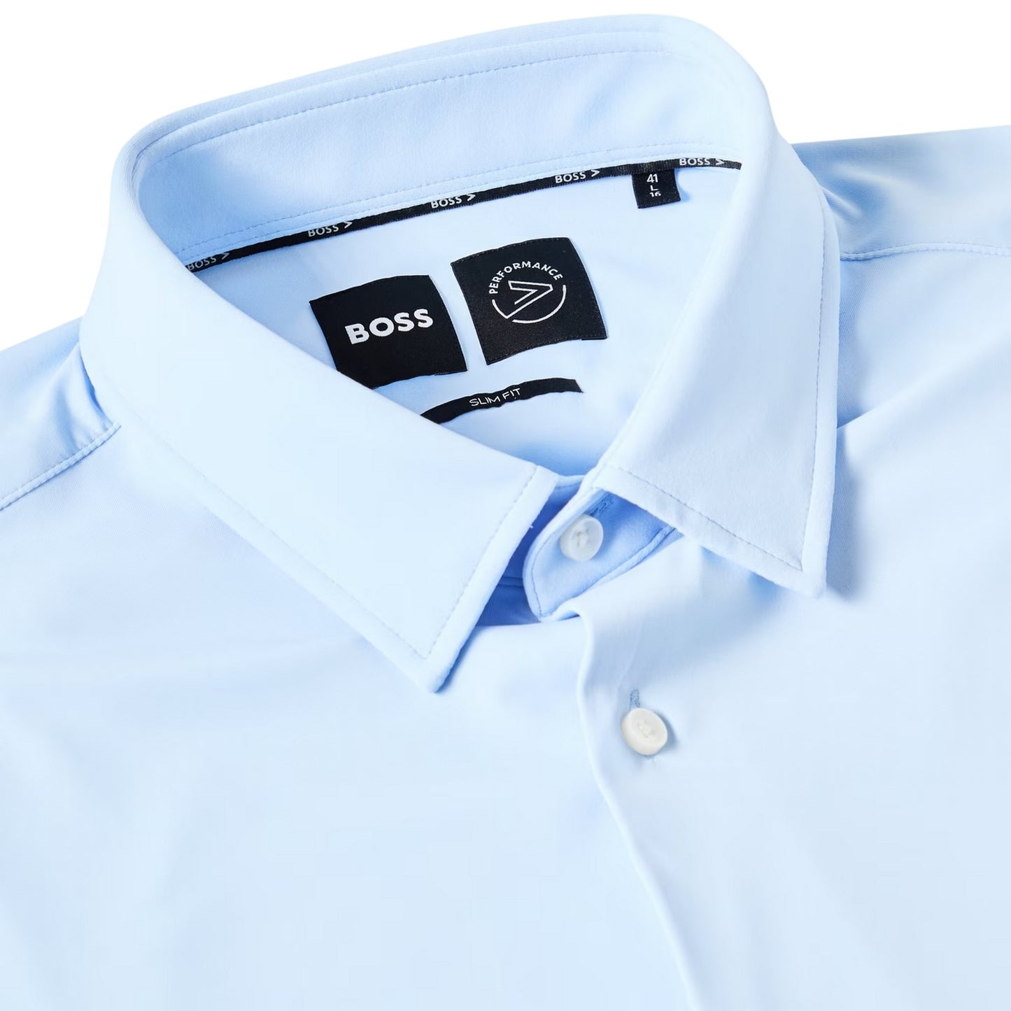 Pastel Blue - Side - Boss Mens P-Hank S Oxford Long-Sleeved Shirt