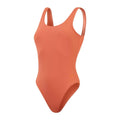 Orange - Front - Speedo Womens-Ladies Textured U-Back One Piece Swimsuit