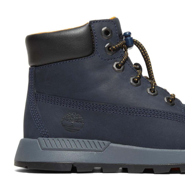 Navy - Close up - Timberland Childrens-Kids Killington Leather Mid Cut Trekking Boots